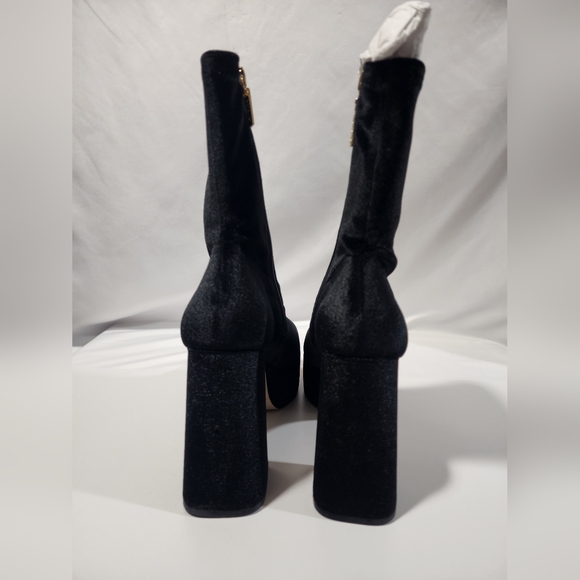 Larroude Women's Dolly Stretch Velvet Platform High Heel Boots 8.5 New $350 - Picture 6 of 12